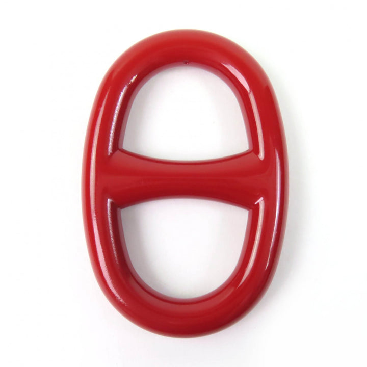Excellent HERMES Scarf ring Logo-emblazoned Chaine d'Ancre Red metal Women