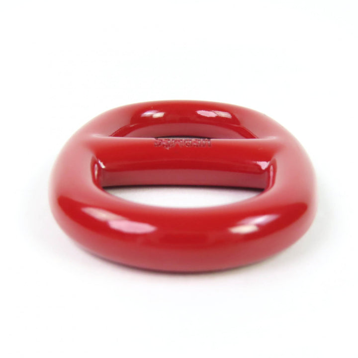 Excellent HERMES Scarf ring Logo-emblazoned Chaine d'Ancre Red metal Women