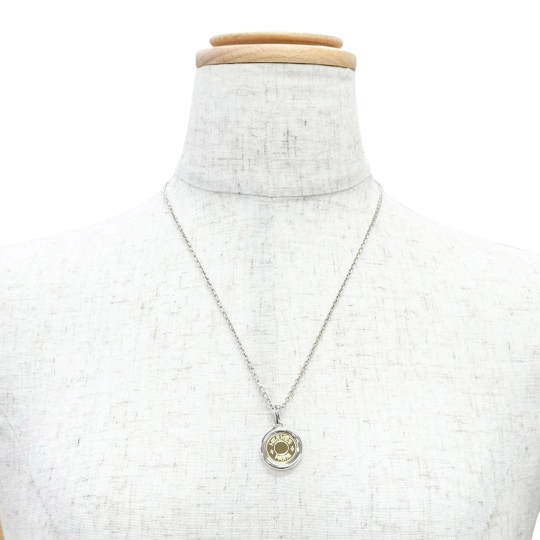 Excellent HERMES Necklace Serie Necklace Pendant Accessory gold 925 Women