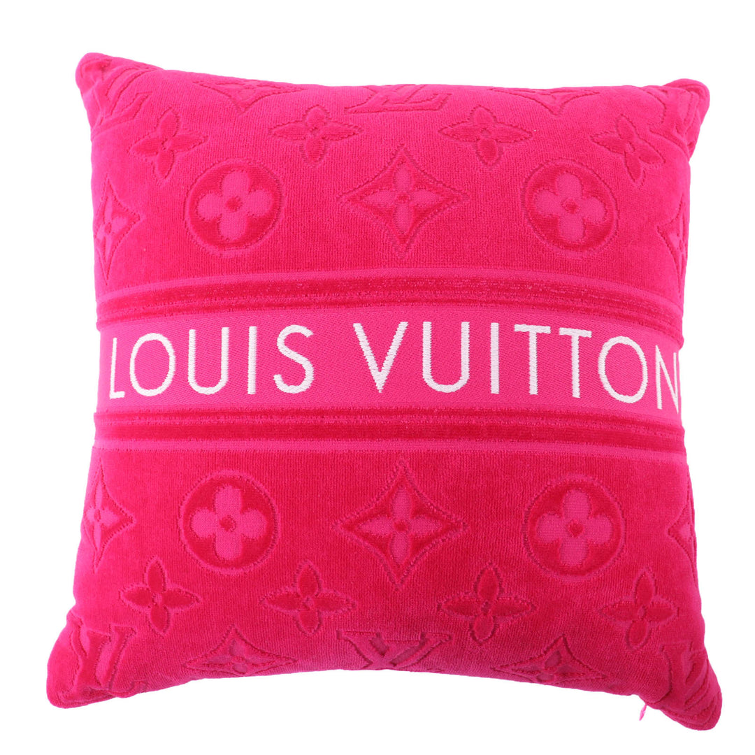 Excellent LOUIS VUITTON cushion Coussin LV Vacation Logo design Women M77525