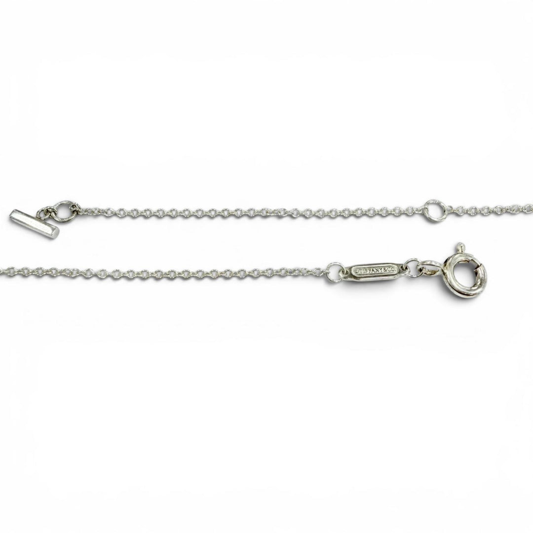 Great TIFFANY&Co. Necklace T Smile Pendant Large Silver AG925 Women