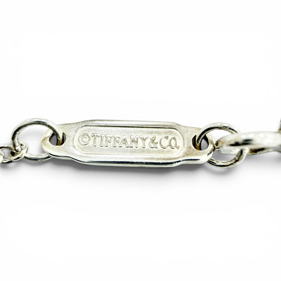 Great TIFFANY&Co. Necklace T Smile Pendant Large Silver AG925 Women
