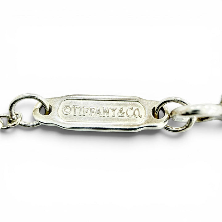 Great TIFFANY&Co. Necklace T Smile Pendant Large Silver AG925 Women