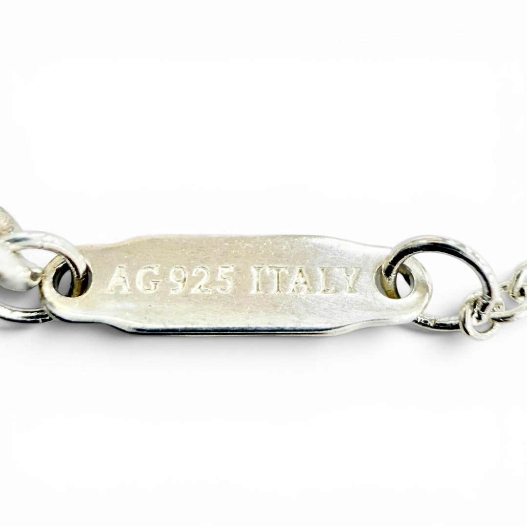 Great TIFFANY&Co. Necklace T Smile Pendant Large Silver AG925 Women