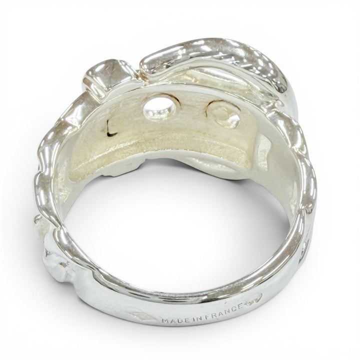 Excellent HERMES Ring ring Bookle serie ring Silver 925 Women
