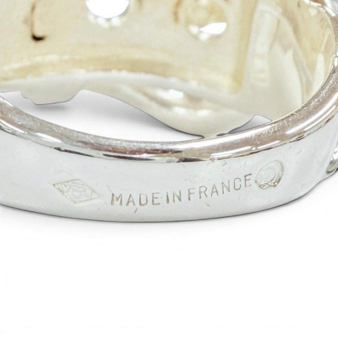 Excellent HERMES Ring ring Bookle serie ring Silver 925 Women