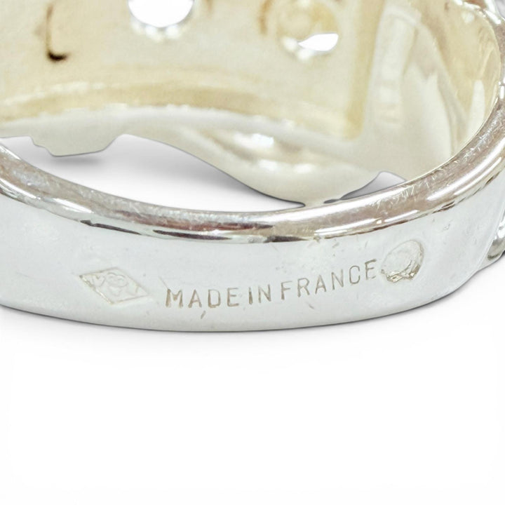 Excellent HERMES Ring ring Bookle serie ring Silver 925 Women