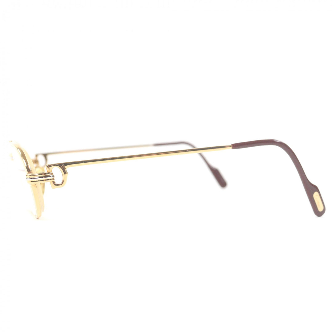 Great Cartier Glasses Two-bridge Trinity Oval gold mens