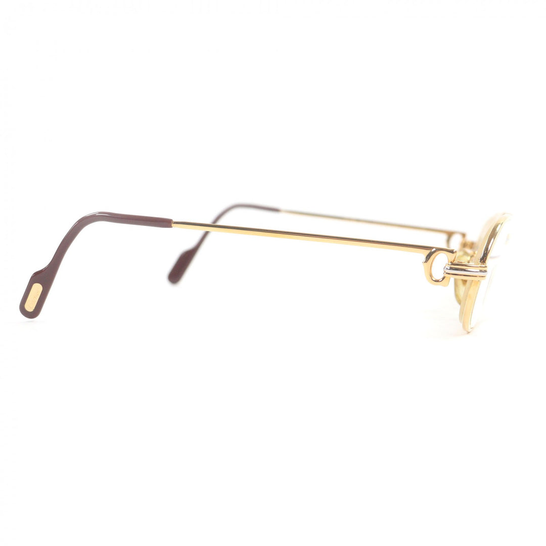 Great Cartier Glasses Two-bridge Trinity Oval gold mens