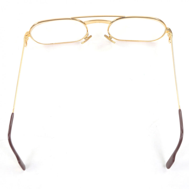 Great Cartier Glasses Two-bridge Trinity Oval gold mens