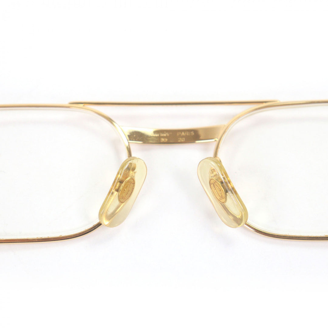 Great Cartier Glasses Two-bridge Trinity Oval gold mens