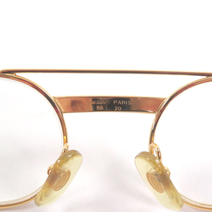 Great Cartier Glasses Two-bridge Trinity Oval gold mens