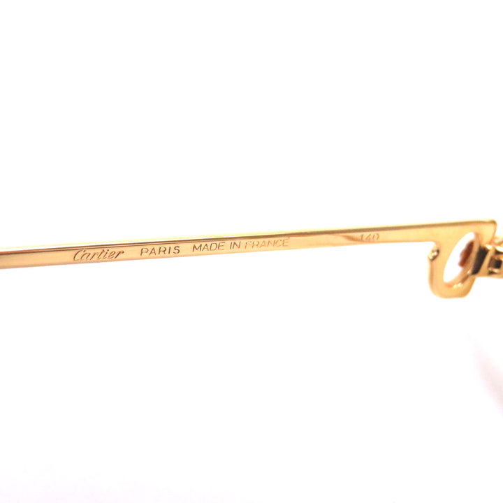 Great Cartier Glasses Two-bridge Trinity Oval gold mens