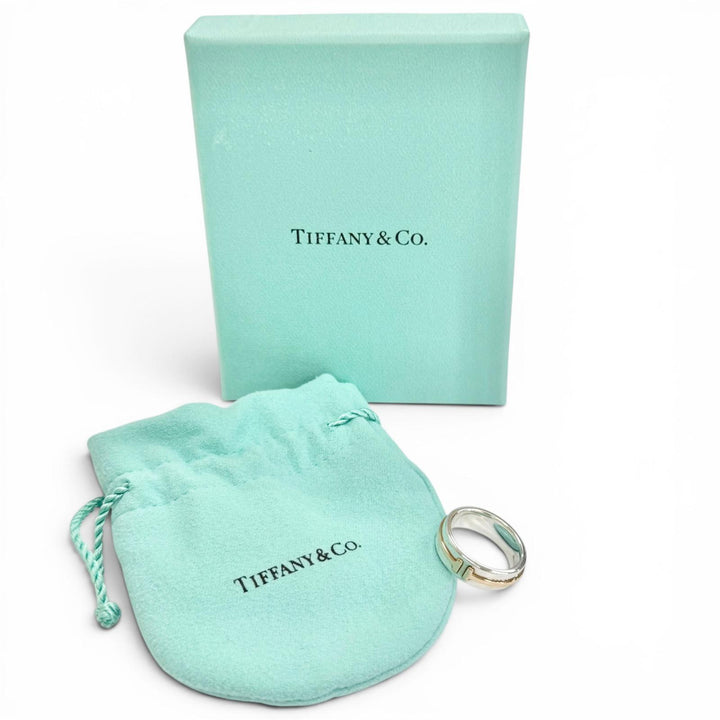 Great TIFFANY&Co. Ring ring T TWO Narrow Ring Silver AG925 Women