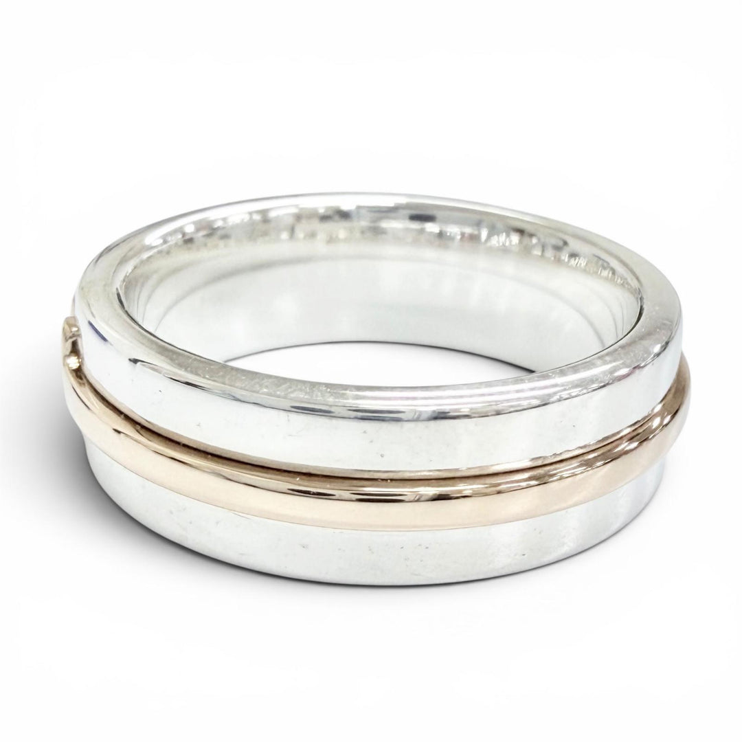 Great TIFFANY&Co. Ring ring T TWO Narrow Ring Silver AG925 Women