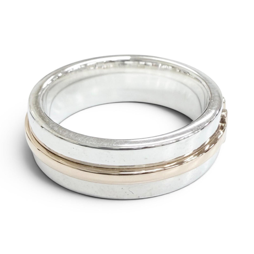 Great TIFFANY&Co. Ring ring T TWO Narrow Ring Silver AG925 Women