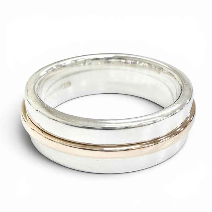 Great TIFFANY&Co. Ring ring T TWO Narrow Ring Silver AG925 Women