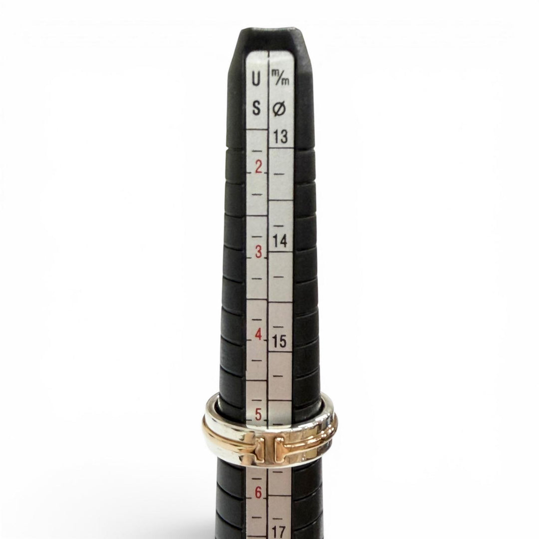 Great TIFFANY&Co. Ring ring T TWO Narrow Ring Silver AG925 Women