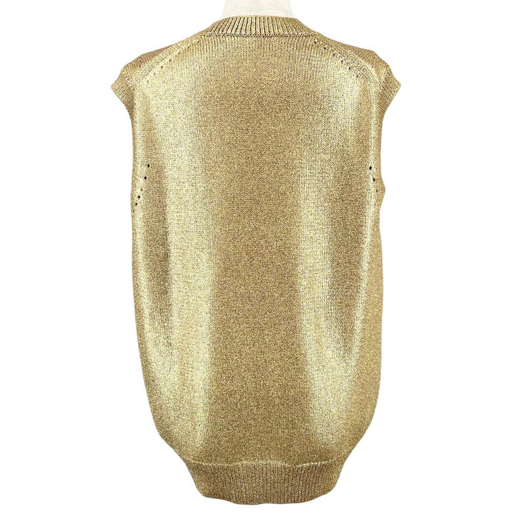 Excellent JUNYA WATANABE COMME des GARCONS Best V-neck knit gold polyester