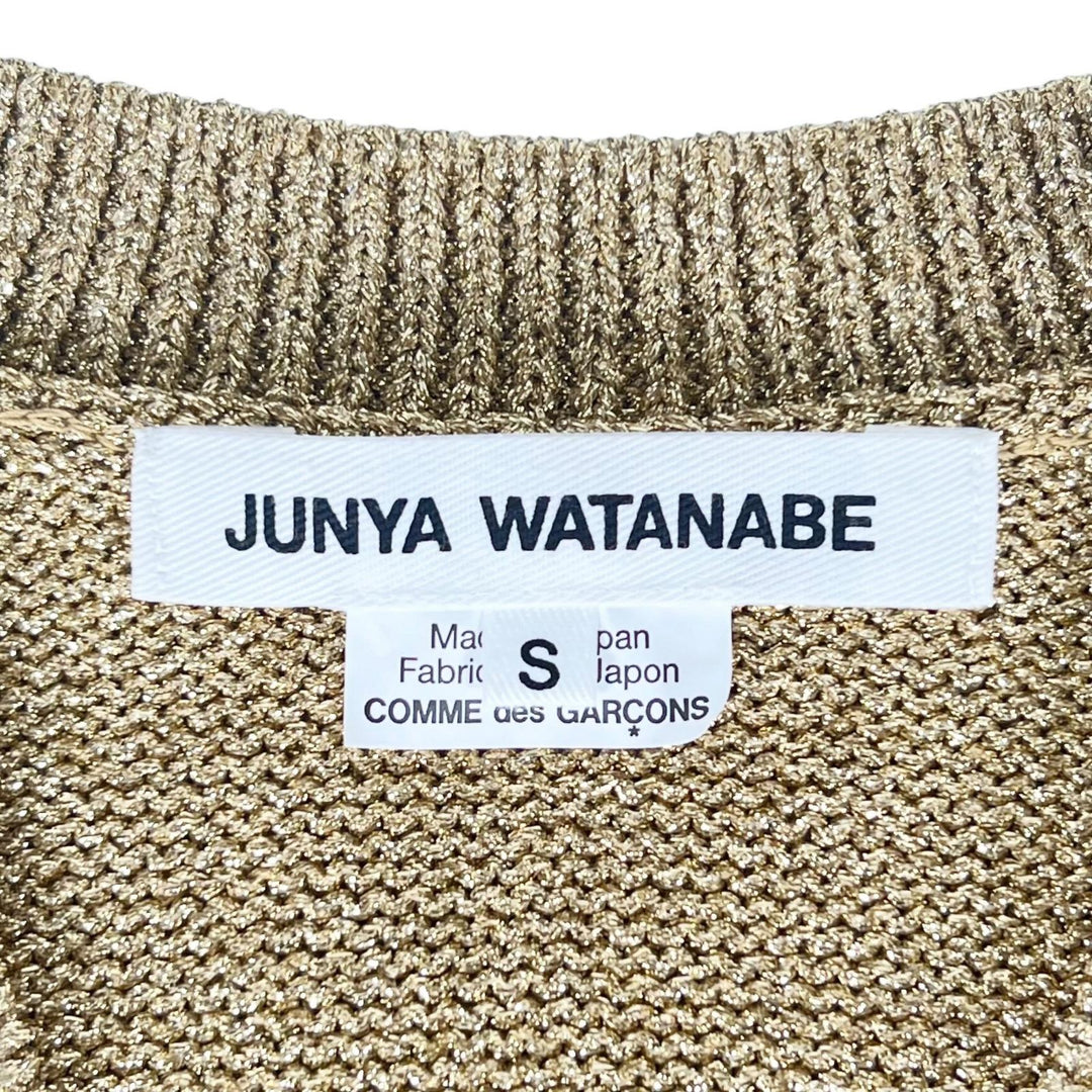 Excellent JUNYA WATANABE COMME des GARCONS Best V-neck knit gold polyester