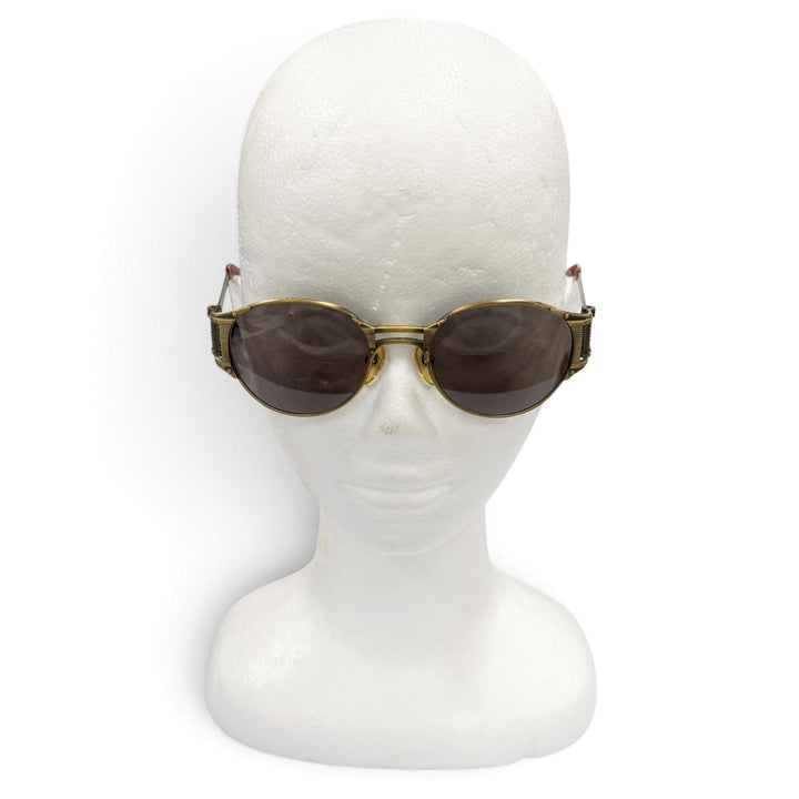Great JEAN-PAUL GAULTIER sunglasses spring frame antique gold Women 56-5105