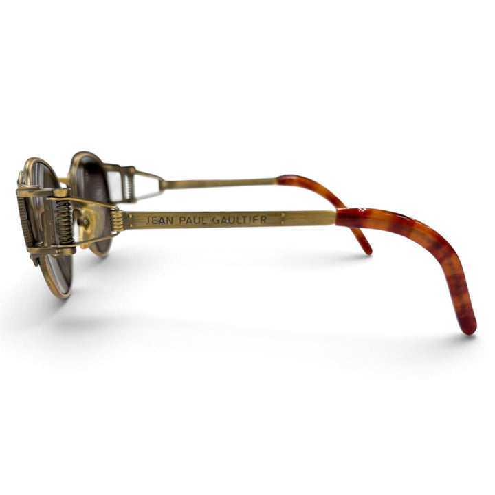 Great JEAN-PAUL GAULTIER sunglasses spring frame antique gold Women 56-5105