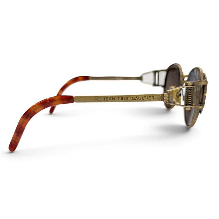 Great JEAN-PAUL GAULTIER sunglasses spring frame antique gold Women 56-5105