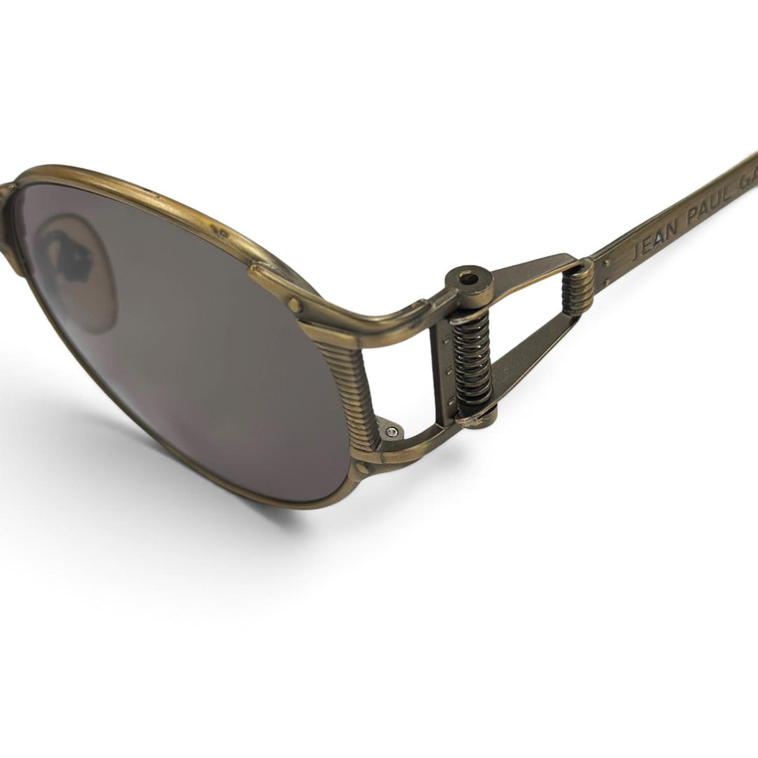 Great JEAN-PAUL GAULTIER sunglasses spring frame antique gold Women 56-5105