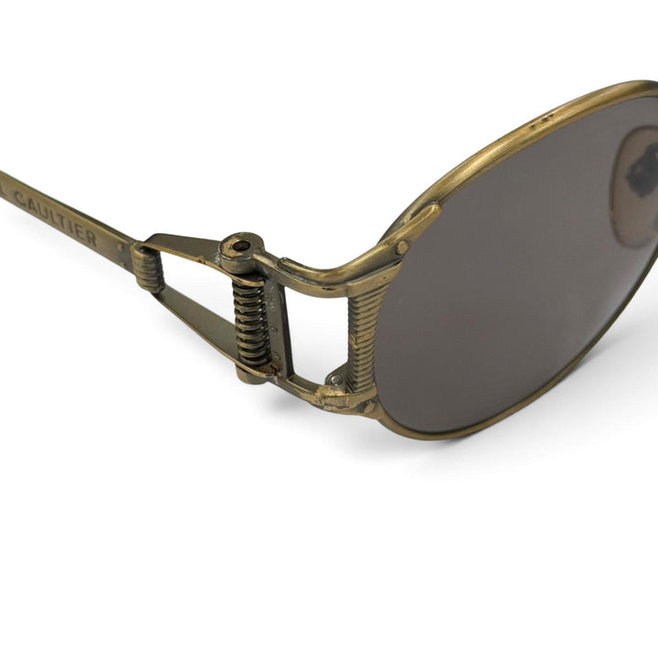 Great JEAN-PAUL GAULTIER sunglasses spring frame antique gold Women 56-5105