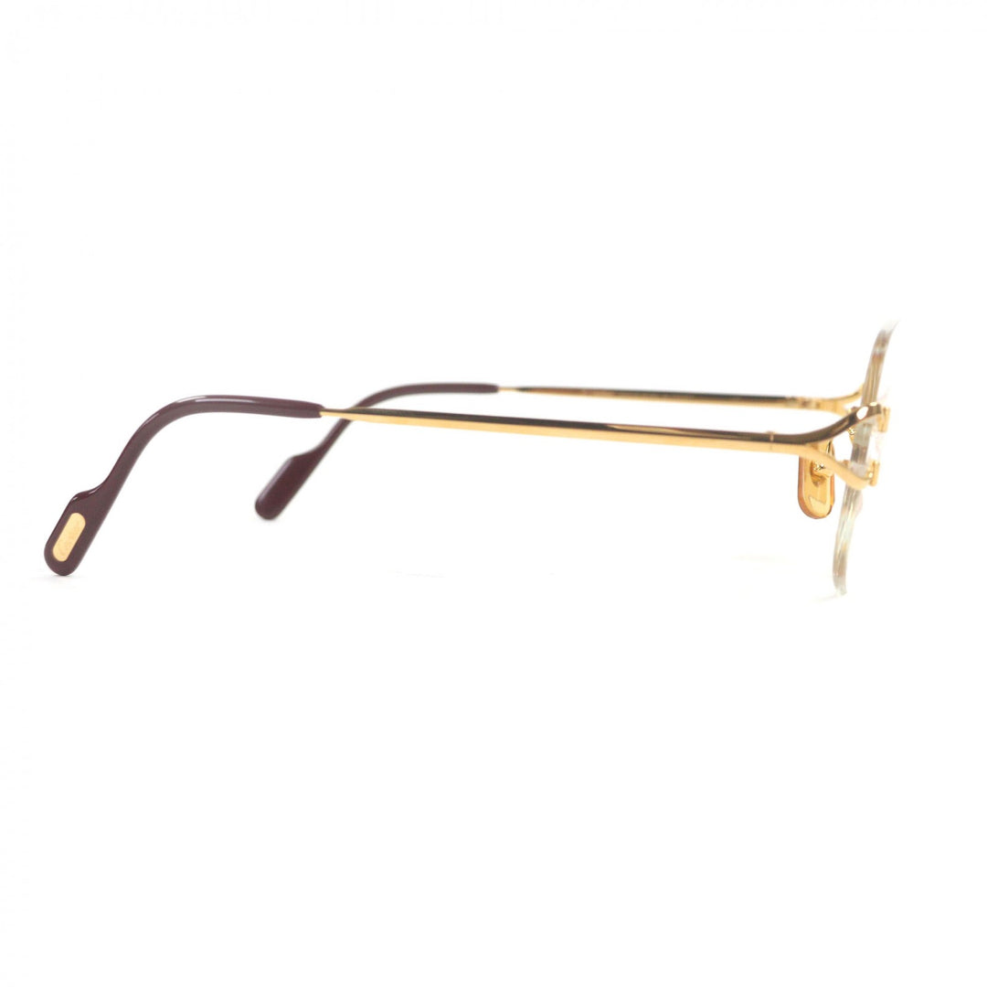 Great Cartier Glasses 2C Decor Two-Point Rimless gold mens