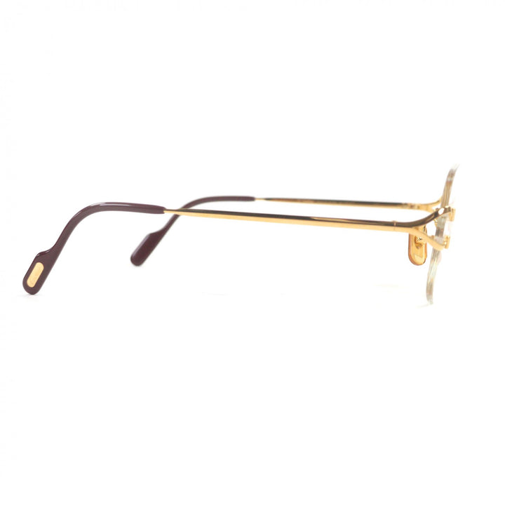 Great Cartier Glasses 2C Decor Two-Point Rimless gold mens