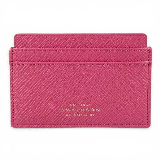 Pristine SMYTHSON Card Case PANAMA FLAT CARD HOLDER Logo-engraved business