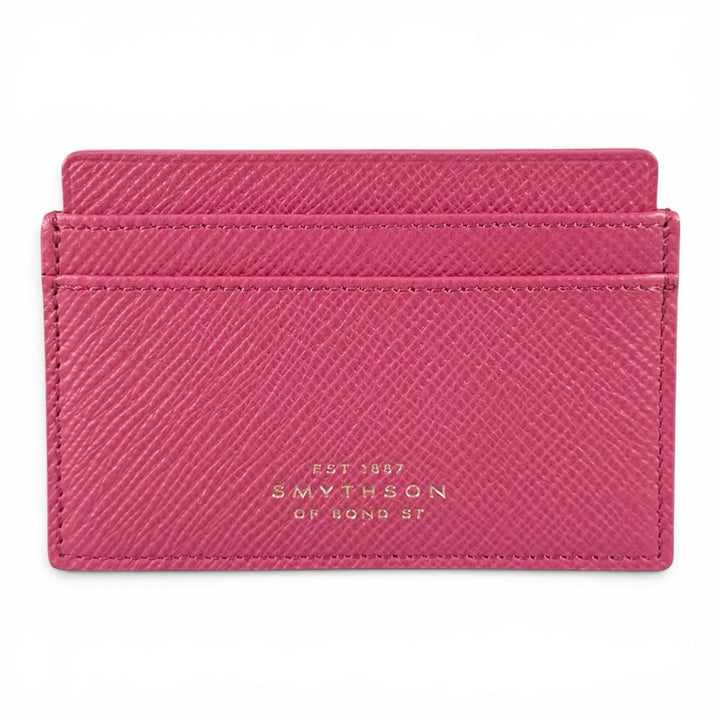 Pristine SMYTHSON Card Case PANAMA FLAT CARD HOLDER Logo-engraved business