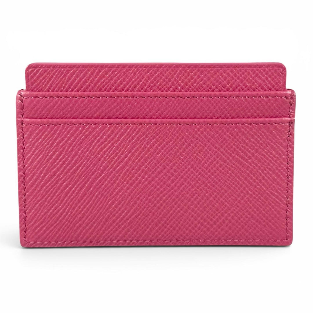 Pristine SMYTHSON Card Case PANAMA FLAT CARD HOLDER Logo-engraved business