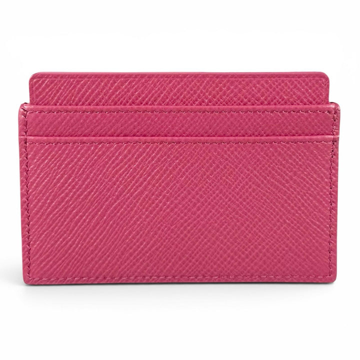 Pristine SMYTHSON Card Case PANAMA FLAT CARD HOLDER Logo-engraved business