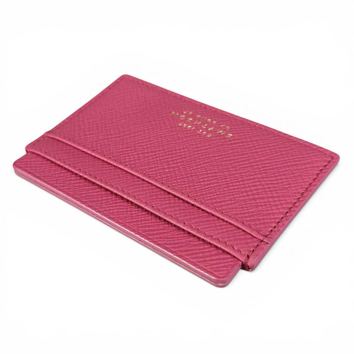 Pristine SMYTHSON Card Case PANAMA FLAT CARD HOLDER Logo-engraved business