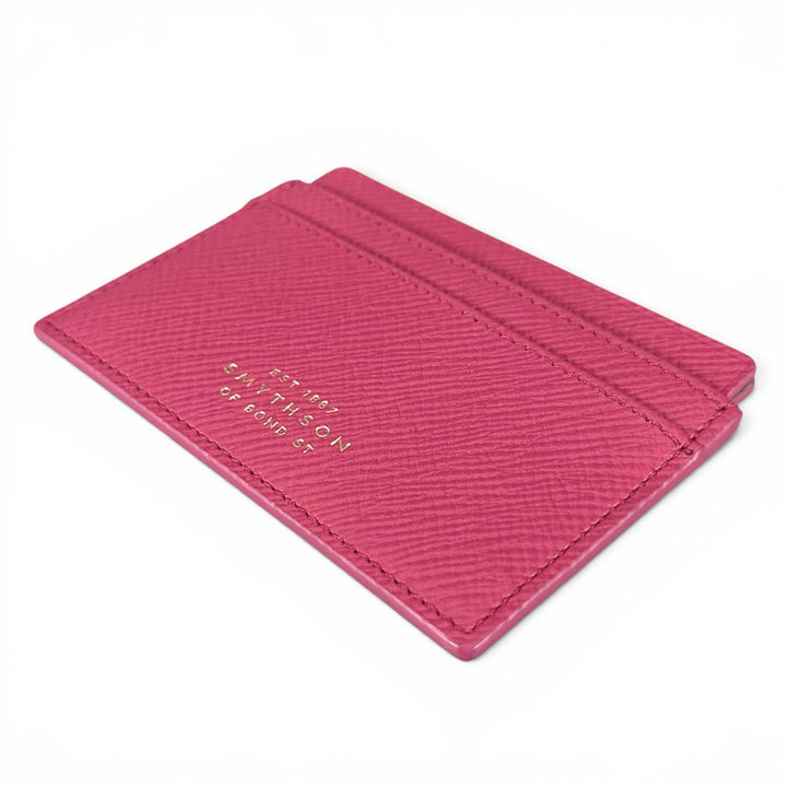 Pristine SMYTHSON Card Case PANAMA FLAT CARD HOLDER Logo-engraved business