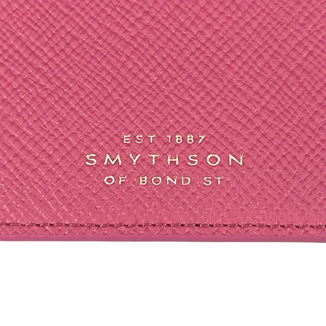 Pristine SMYTHSON Card Case PANAMA FLAT CARD HOLDER Logo-engraved business