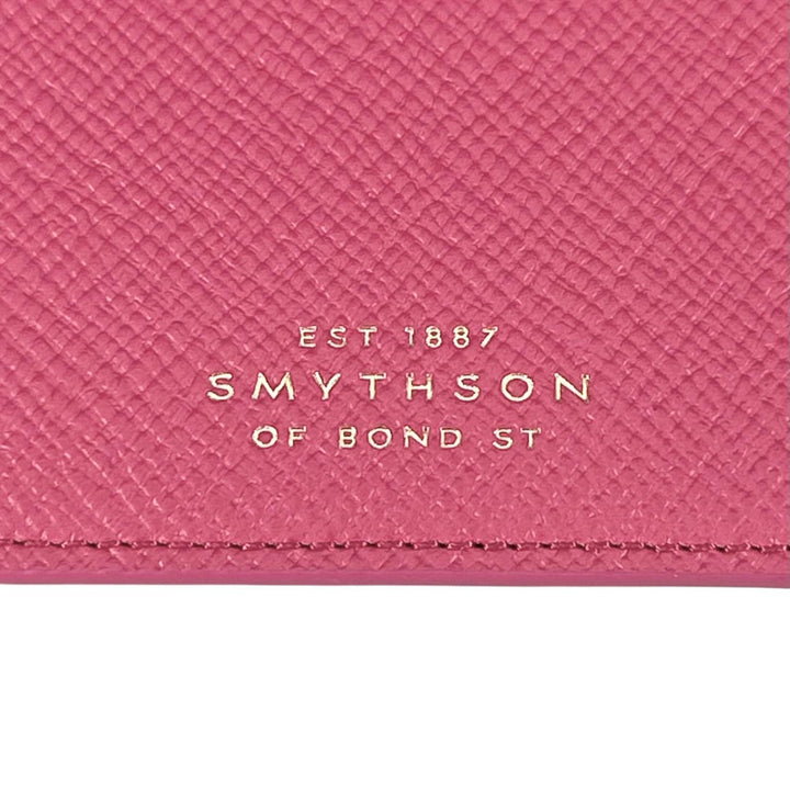Pristine SMYTHSON Card Case PANAMA FLAT CARD HOLDER Logo-engraved business