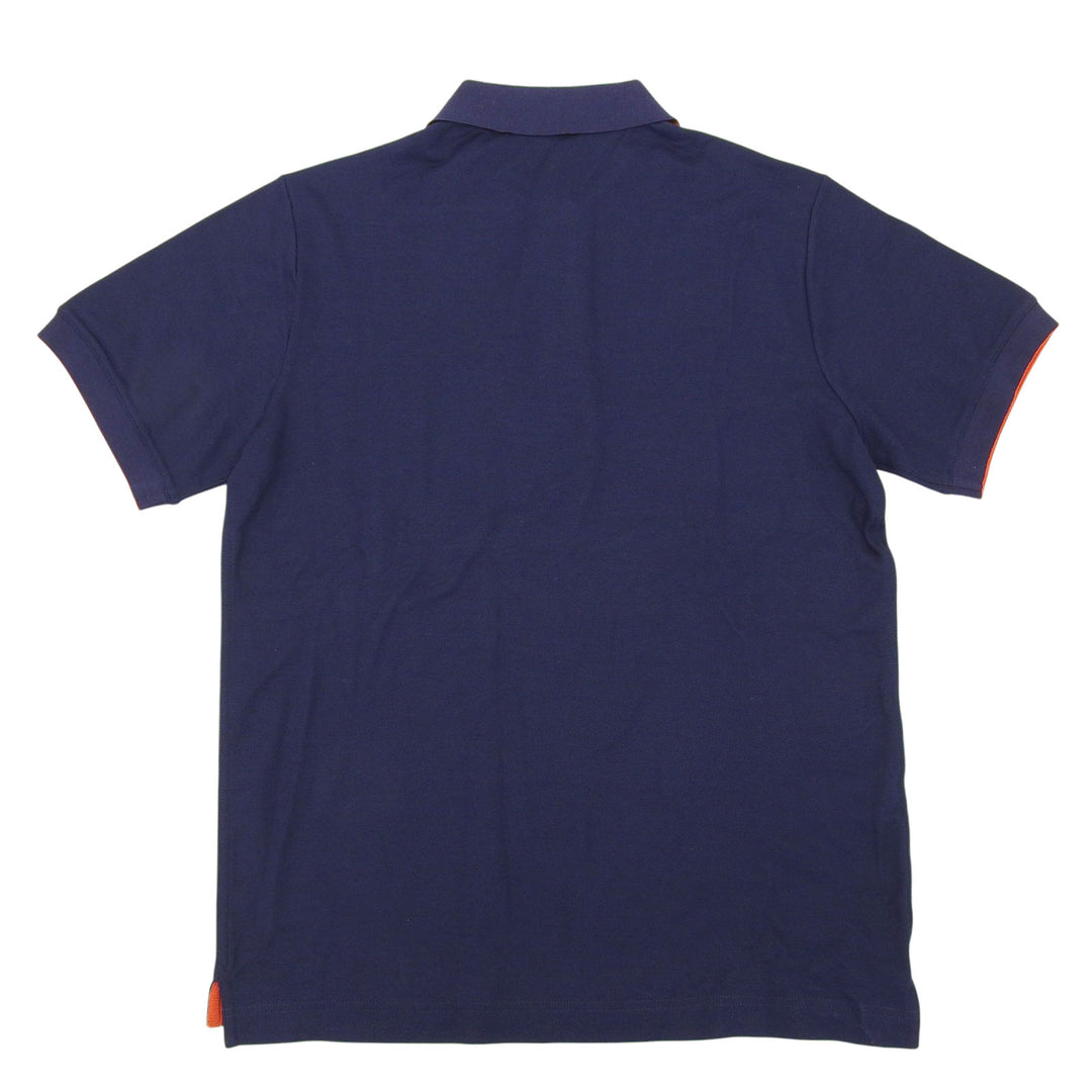 Pristine HERMES Short sleeve polo shirt Navy cotton mens M