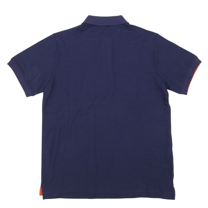 Pristine HERMES Short sleeve polo shirt Navy cotton mens M