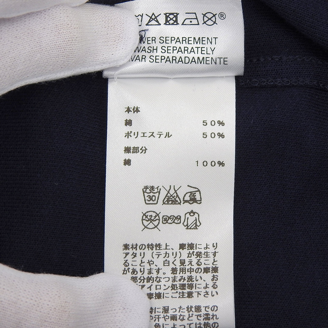 Pristine HERMES Short sleeve polo shirt Navy cotton mens M