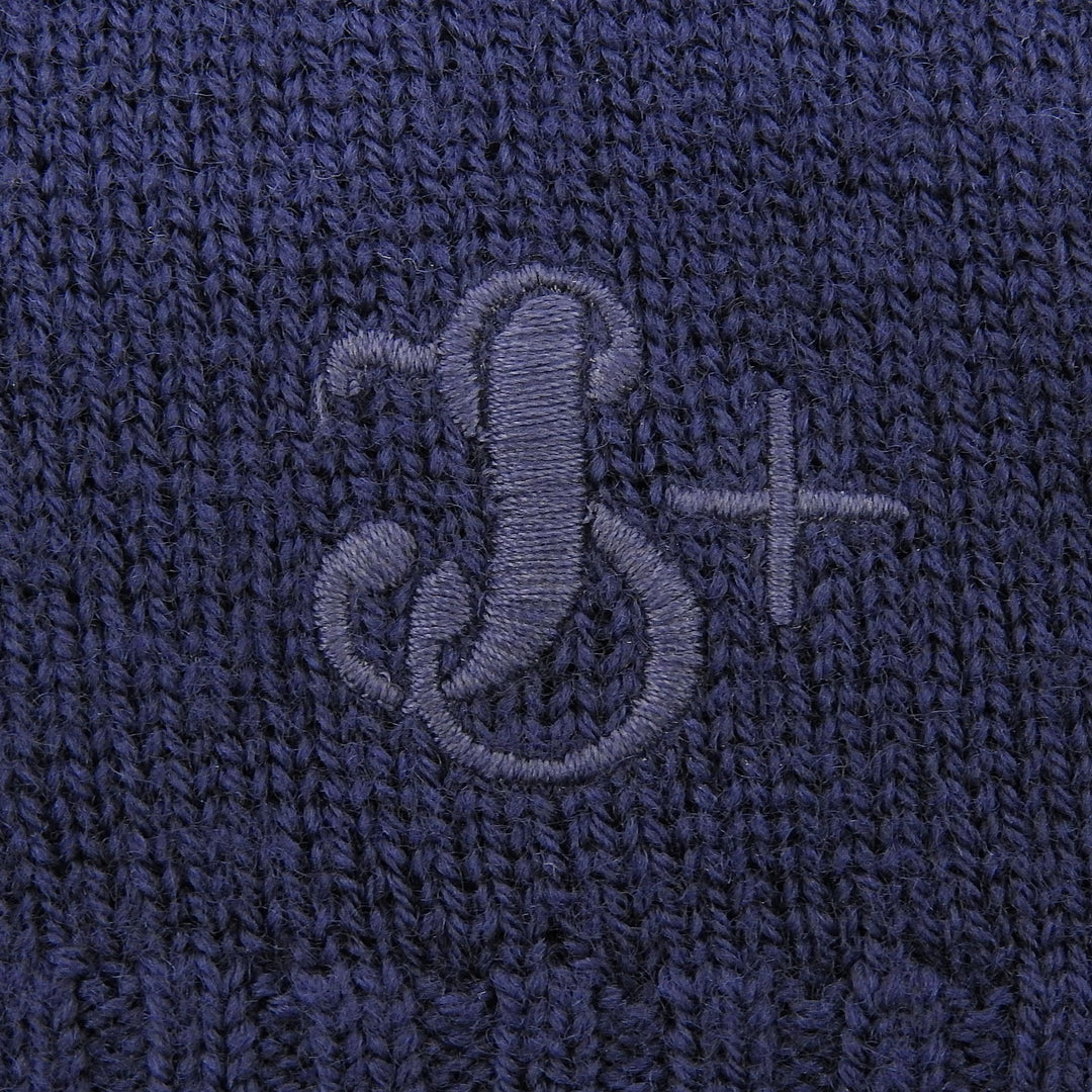 Excellent JIL SANDER+ cardigan Navy wool Women 32 J40Gold Plated0049