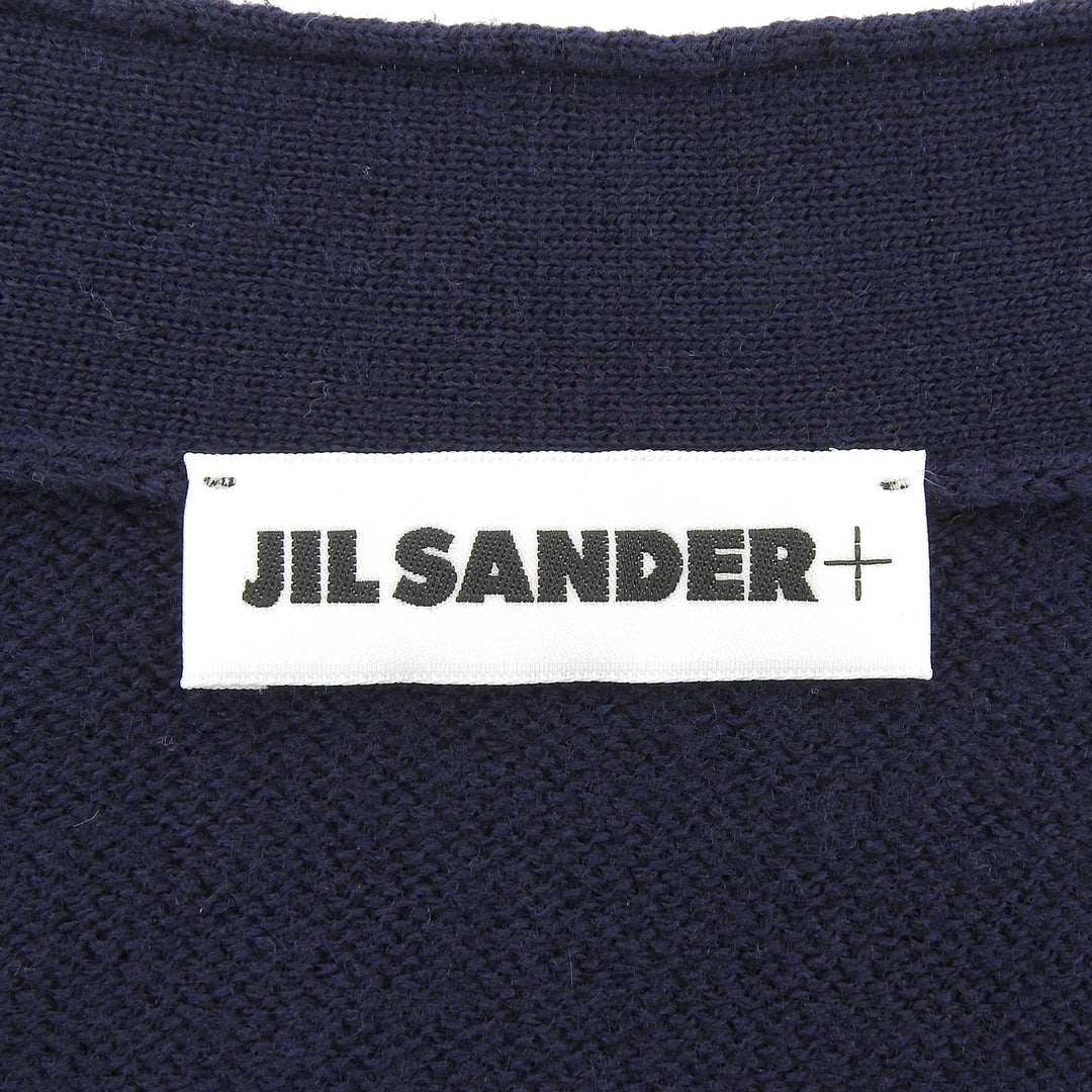 Excellent JIL SANDER+ cardigan Navy wool Women 32 J40Gold Plated0049