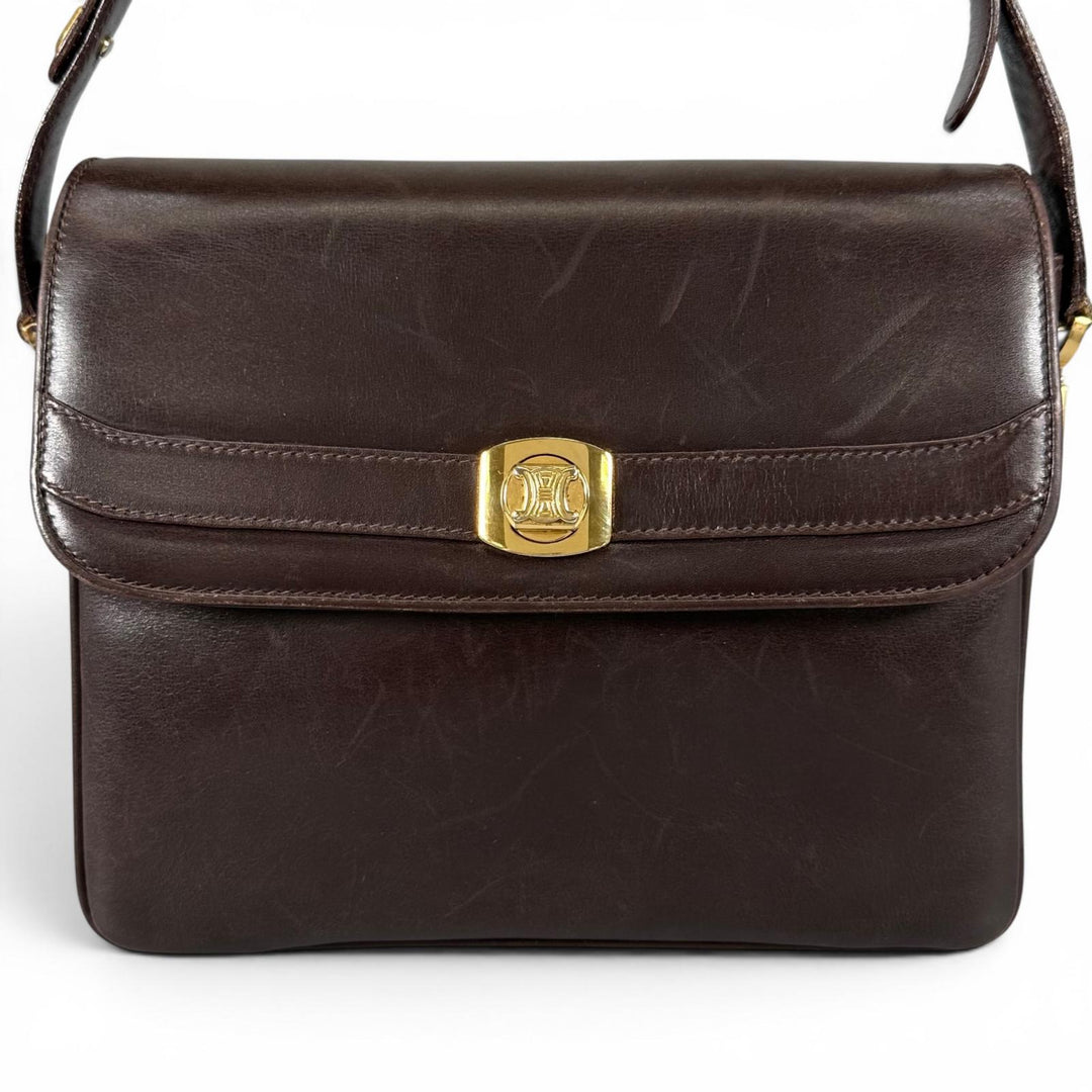 Very Good CELINE Handbag Trinoff Brown leather Women M04