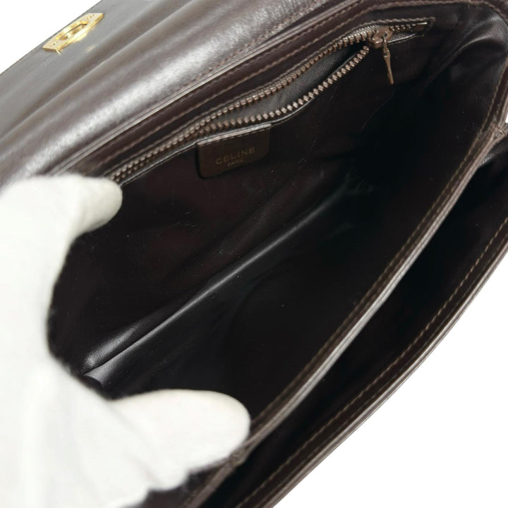 Very Good CELINE Handbag Trinoff Brown leather Women M04