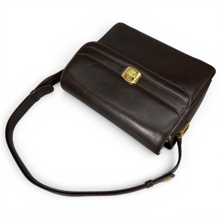 Very Good CELINE Handbag Trinoff Brown leather Women M04