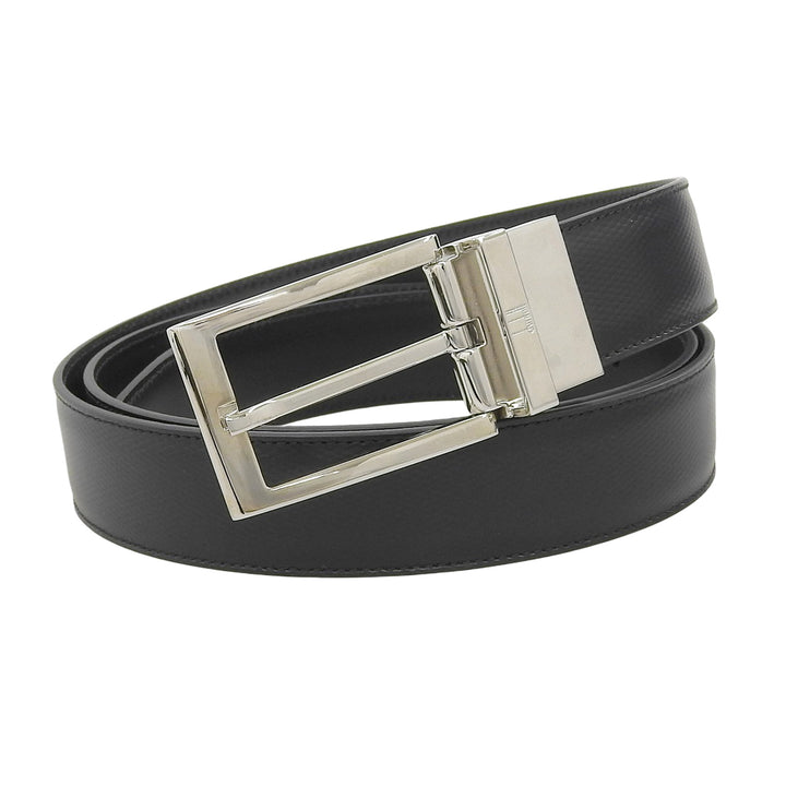 Pristine Dunhill belt Reversible pin buckle leather black leather mens