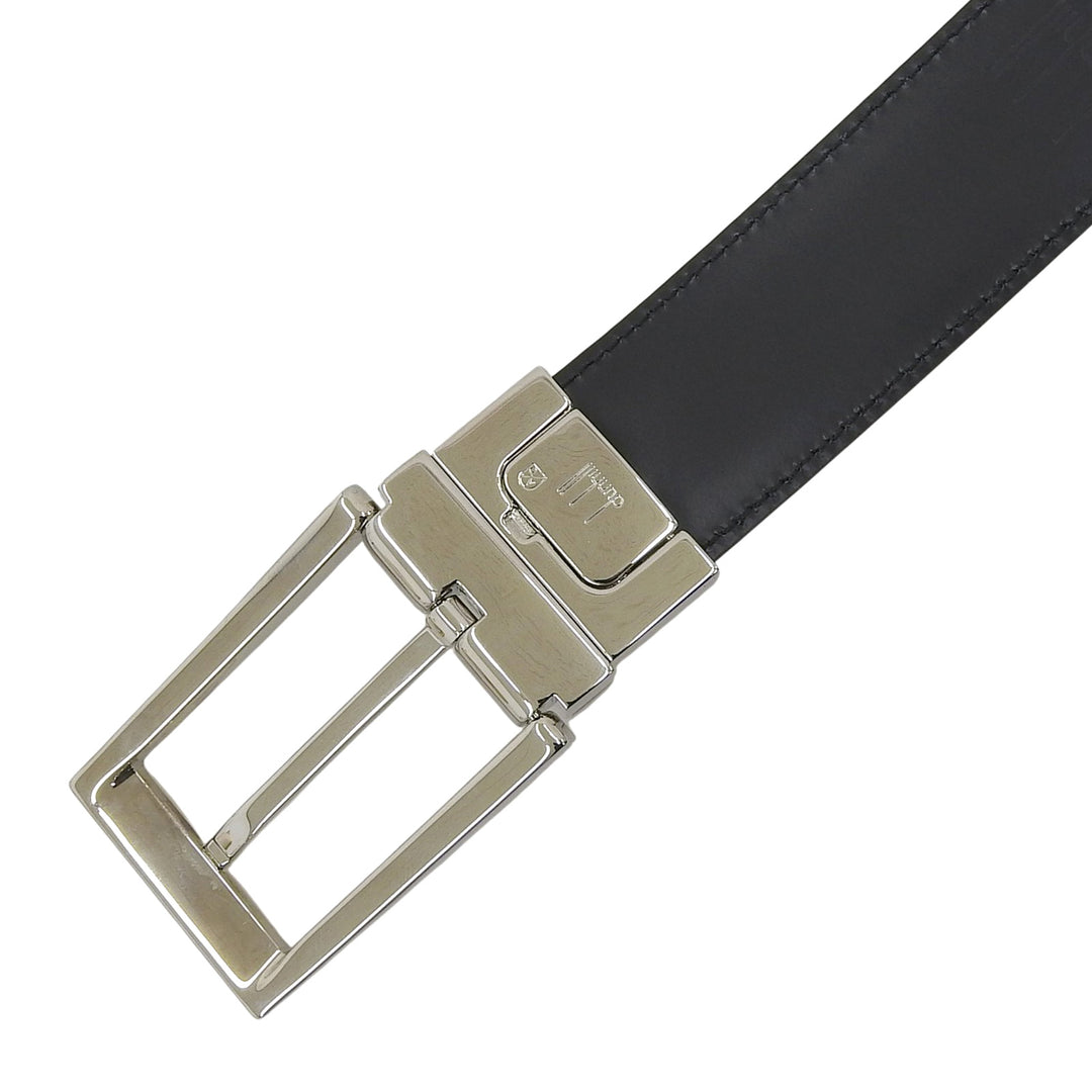 Pristine Dunhill belt Reversible pin buckle leather black leather mens