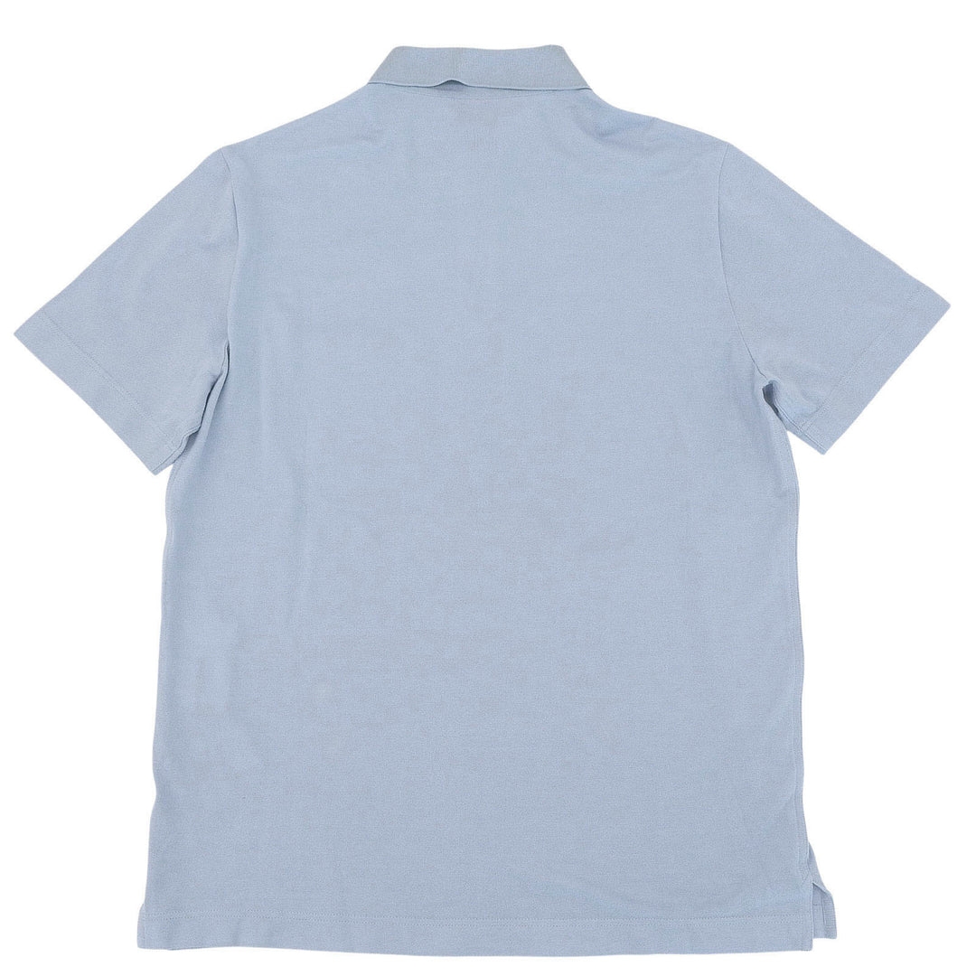 Pristine HERMES Short sleeve polo shirt Light blue cotton mens L